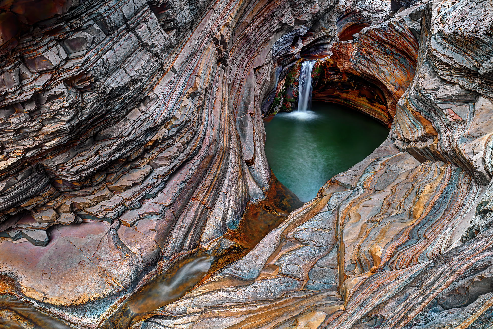 Hamersley Gorge with Spa Pool in Karijini National Park in northwest Australia.
