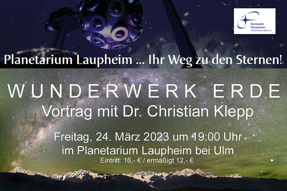 Lecture Wunderwerk Earth im Planetarium Laupheim